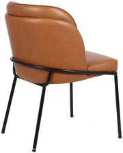 Jagger Vegan Leather Upholstered Dining Chair in Cognac, Set of 2 - 883Cognac-C