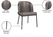 Jagger Vegan Leather Upholstered Dining Chair in Grey, Set of 2 - 883Grey-C