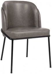 Jagger Vegan Leather Upholstered Dining Chair in Grey, Set of 2 - 883Grey-C