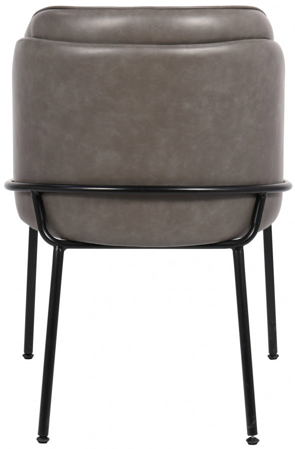 Jagger Vegan Leather Upholstered Dining Chair in Grey, Set of 2 - 883Grey-C