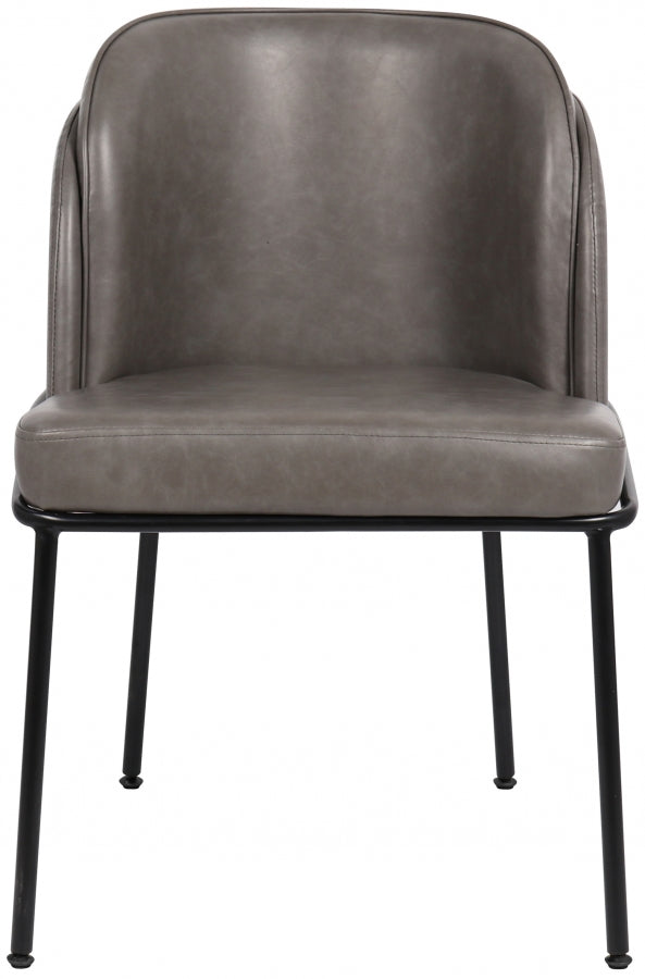 Jagger Vegan Leather Upholstered Dining Chair in Grey, Set of 2 - 883Grey-C