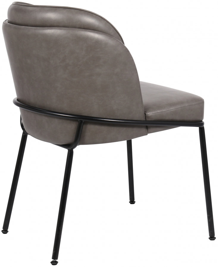Jagger Vegan Leather Upholstered Dining Chair in Grey, Set of 2 - 883Grey-C
