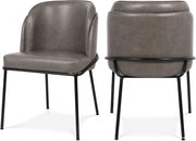 Jagger Vegan Leather Upholstered Dining Chair in Grey, Set of 2 - 883Grey-C