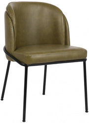 Jagger Vegan Leather Upholstered Dining Chair in Olive, Set of 2 - 883Olive-C