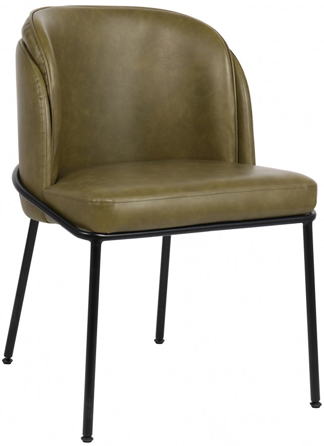 Jagger Vegan Leather Upholstered Dining Chair in Olive, Set of 2 - 883Olive-C