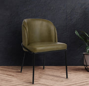 Jagger Vegan Leather Upholstered Dining Chair in Olive, Set of 2 - 883Olive-C