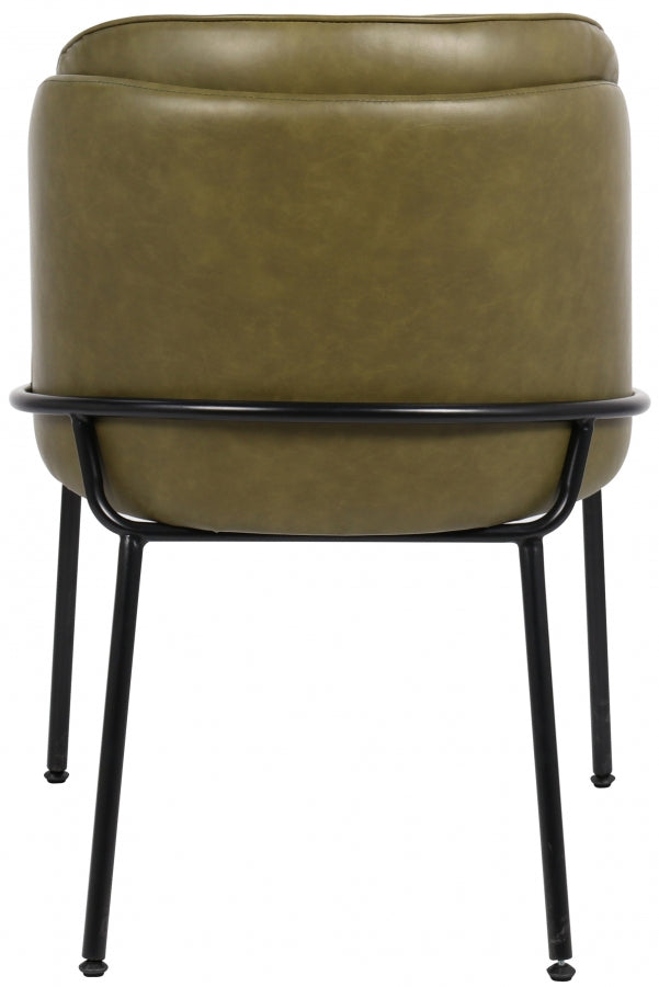 Jagger Vegan Leather Upholstered Dining Chair in Olive, Set of 2 - 883Olive-C