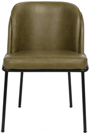 Jagger Vegan Leather Upholstered Dining Chair in Olive, Set of 2 - 883Olive-C