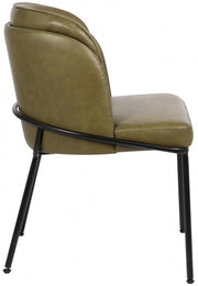 Jagger Vegan Leather Upholstered Dining Chair in Olive, Set of 2 - 883Olive-C