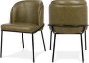 Jagger Vegan Leather Upholstered Dining Chair in Olive, Set of 2 - 883Olive-C