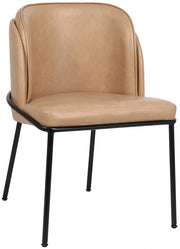 Jagger Vegan Leather Upholstered Dining Chair in Tan, Set of 2 - 883Tan-C