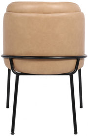 Jagger Vegan Leather Upholstered Dining Chair in Tan, Set of 2 - 883Tan-C