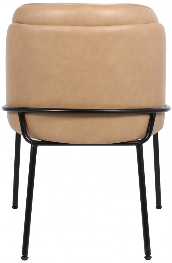 Jagger Vegan Leather Upholstered Dining Chair in Tan, Set of 2 - 883Tan-C