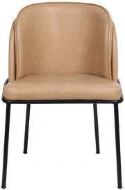 Jagger Vegan Leather Upholstered Dining Chair in Tan, Set of 2 - 883Tan-C