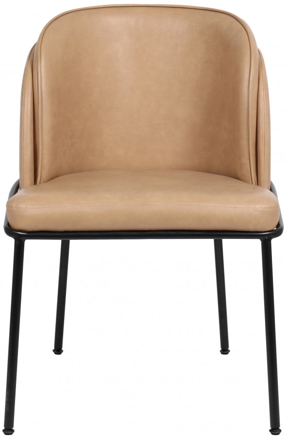 Jagger Vegan Leather Upholstered Dining Chair in Tan, Set of 2 - 883Tan-C