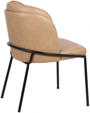 Jagger Vegan Leather Upholstered Dining Chair in Tan, Set of 2 - 883Tan-C