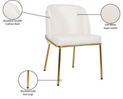 Jagger Vegan Leather Upholstered Dining Chair in White, Set of 2 - 882White-C