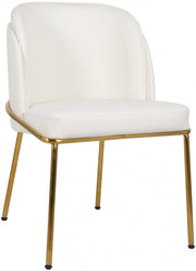 Jagger Vegan Leather Upholstered Dining Chair in White, Set of 2 - 882White-C