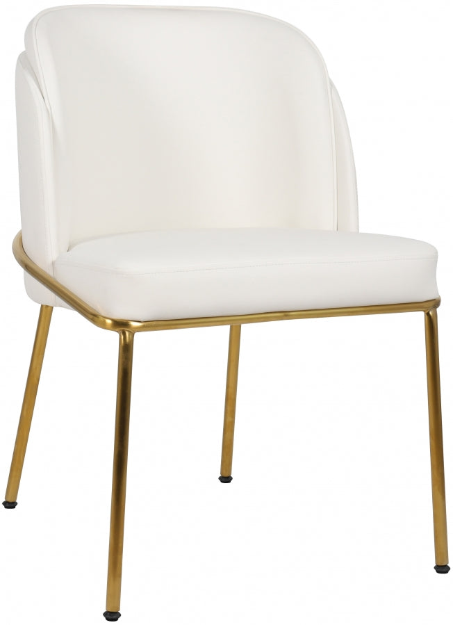 Jagger Vegan Leather Upholstered Dining Chair in White, Set of 2 - 882White-C