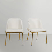 Jagger Vegan Leather Upholstered Dining Chair in White, Set of 2 - 882White-C