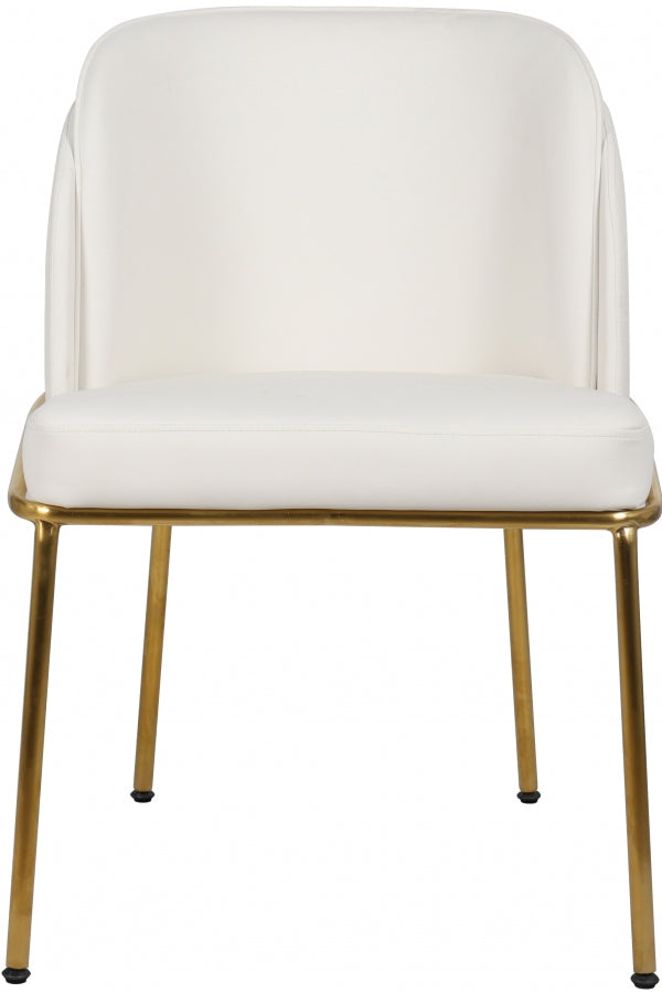 Jagger Vegan Leather Upholstered Dining Chair in White, Set of 2 - 882White-C