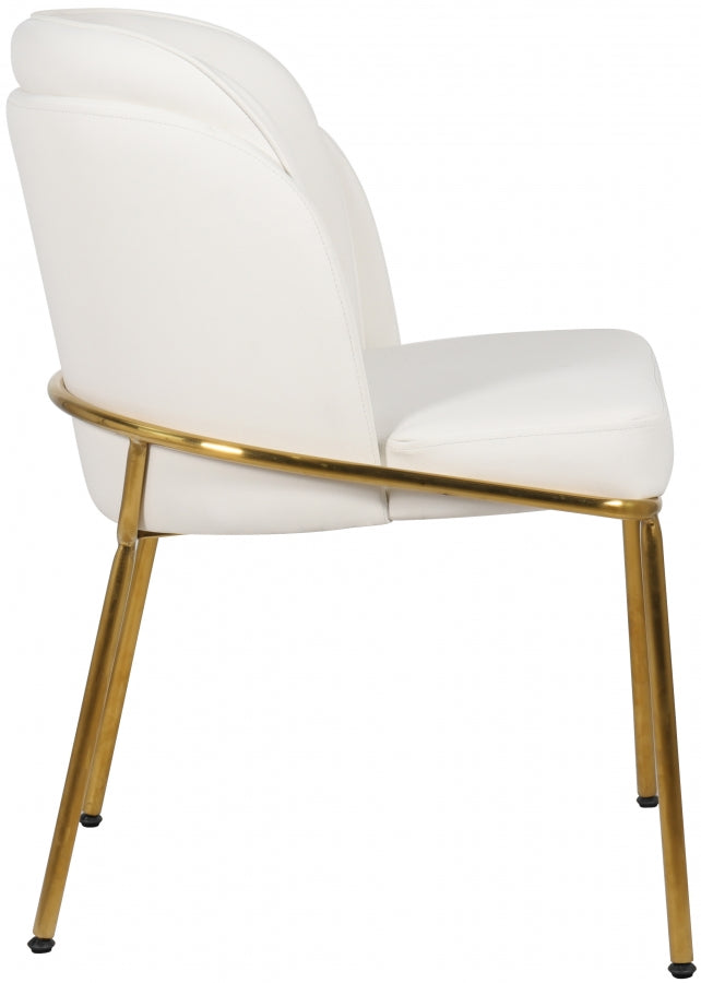 Jagger Vegan Leather Upholstered Dining Chair in White, Set of 2 - 882White-C