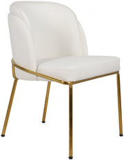 Jagger Vegan Leather Upholstered Dining Chair in White, Set of 2 - 882White-C