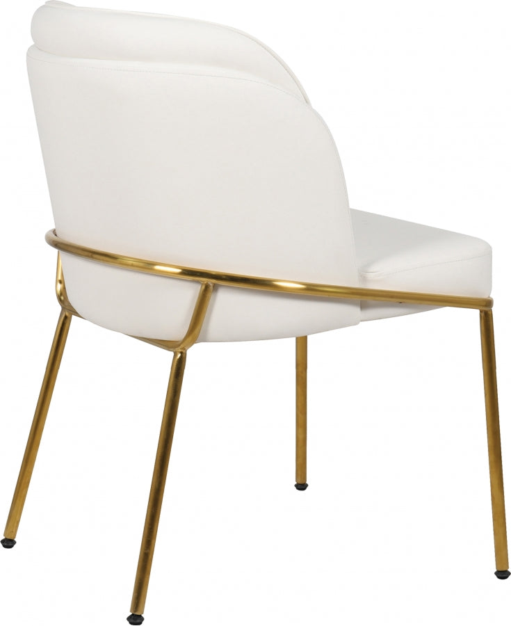 Jagger Vegan Leather Upholstered Dining Chair in White, Set of 2 - 882White-C