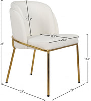 Jagger Vegan Leather Upholstered Dining Chair in White, Set of 2 - 882White-C