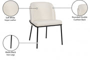 Jagger Vegan Leather Upholstered Dining Chair in White, Set of 2 - 883White-C