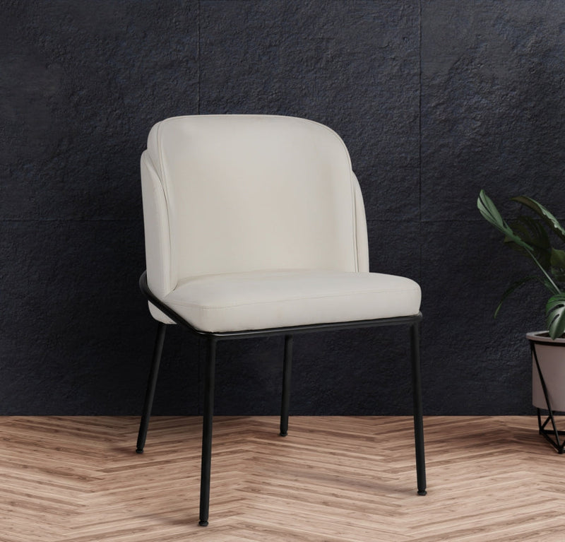Jagger Vegan Leather Upholstered Dining Chair in White, Set of 2 - 883White-C