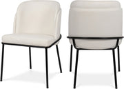 Jagger Vegan Leather Upholstered Dining Chair in White, Set of 2 - 883White-C