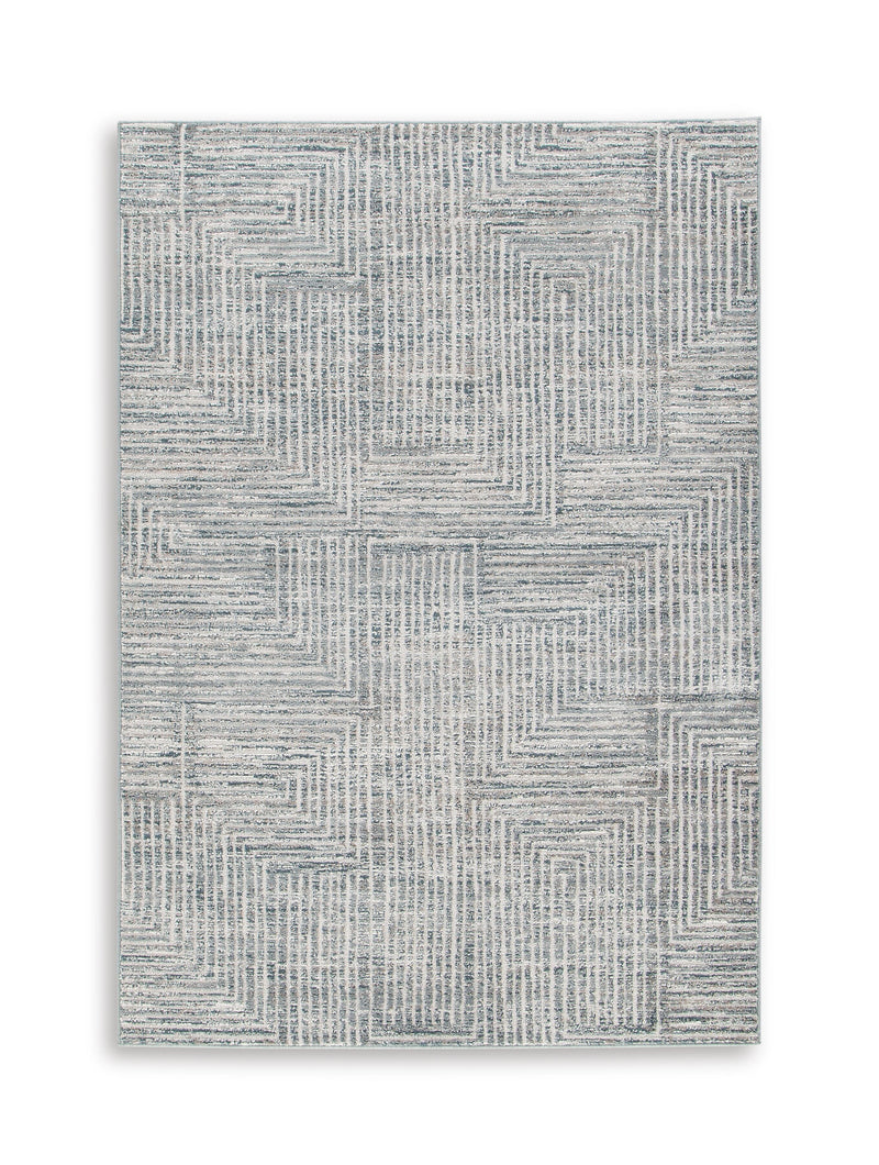 Jaiminson Blue/Gray/White Medium Rug - R408702