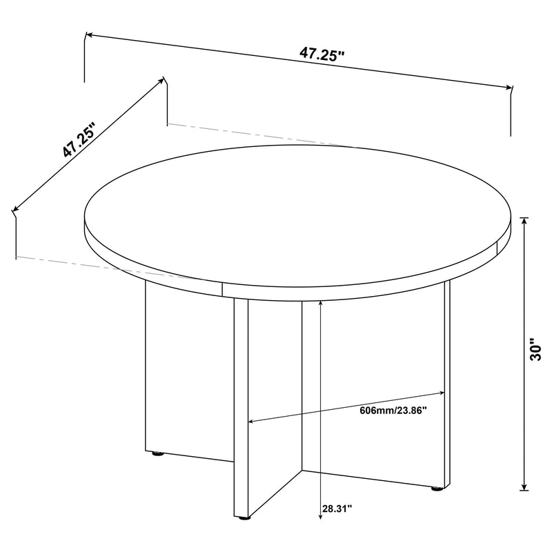 Jamestown Round 47-inch Composite Wood Dining Table Mango - 183021