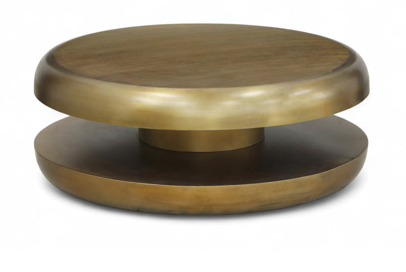 Jamison Iron Coffee Table in Gold - 99071Gold-CT
