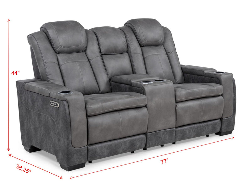 Janet Power Loveseat W/ PWR Headrest - L407-2