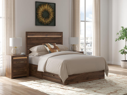 Janfyn Brown Full Panel  Bed with 2 Sided Storage - PCB1010B17