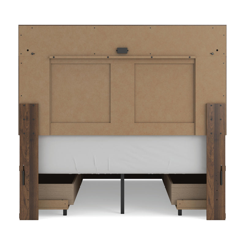 Janfyn Brown Full Panel  Bed with 2 Sided Storage - PCB1010B17