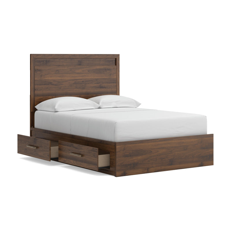 Janfyn Brown Full Panel Platform Bed with Storage - PCB1010B16