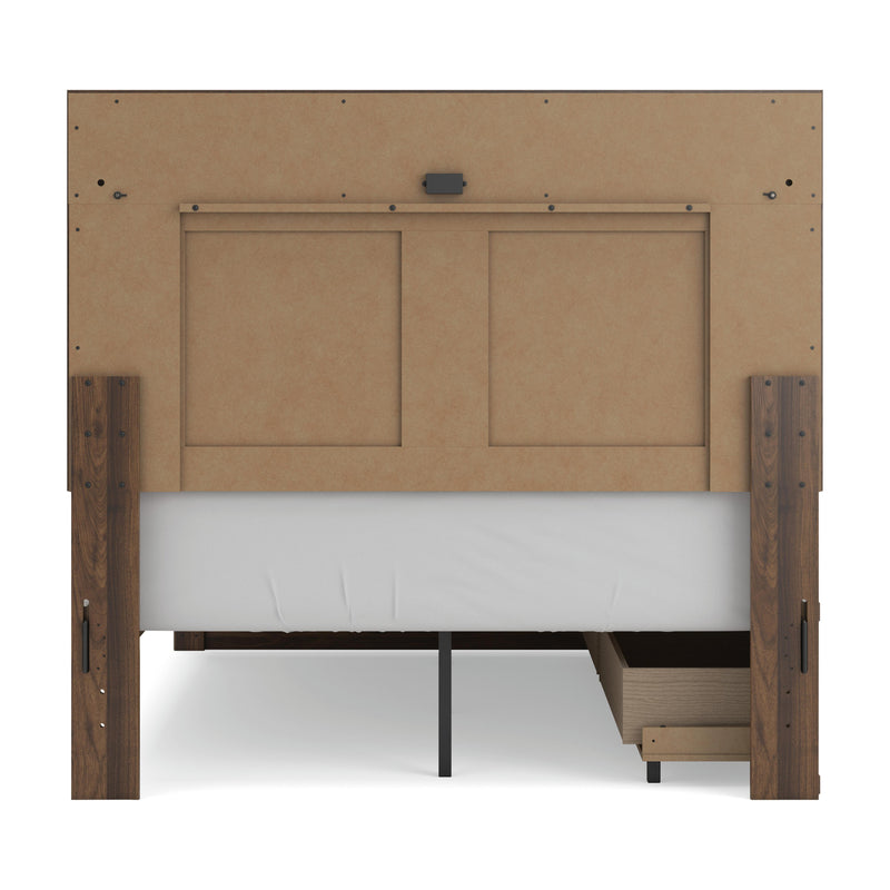 Janfyn Brown Full Panel Platform Bed with Storage - PCB1010B16