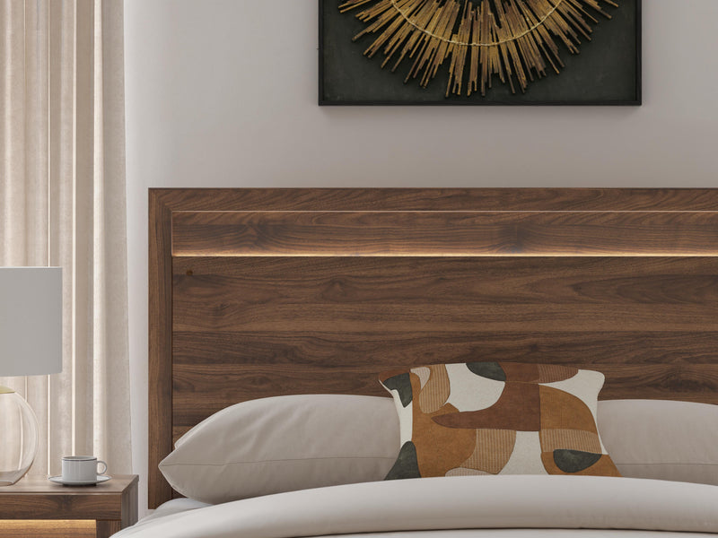 Janfyn Brown King Panel Bed with 2 Sided Storage - PCB1010B10