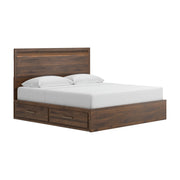 Janfyn Brown King Panel Bed with 2 Sided Storage - PCB1010B10