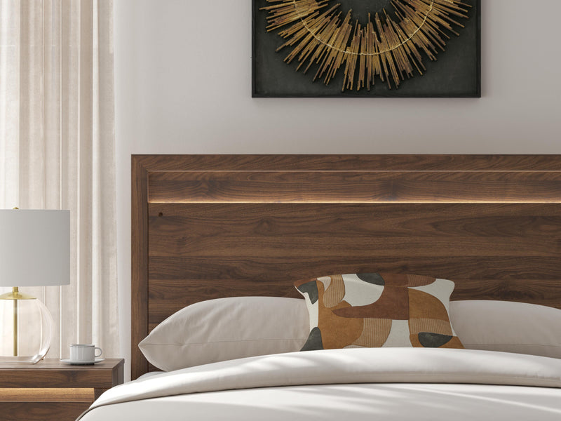 Janfyn Brown Queen Panel Bed with 2 Sided Storage - PCB1010B6