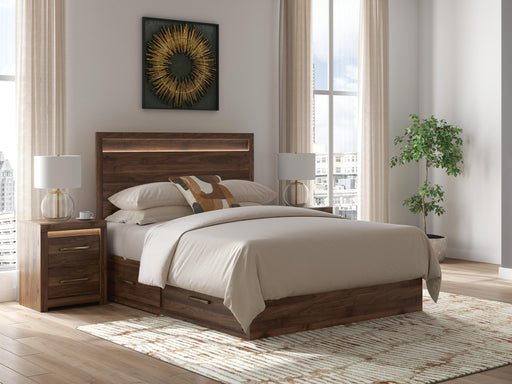 Janfyn Brown Queen Panel Bed with 2 Sided Storage - PCB1010B6