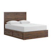 Janfyn Brown Queen Panel Bed with 2 Sided Storage - PCB1010B6