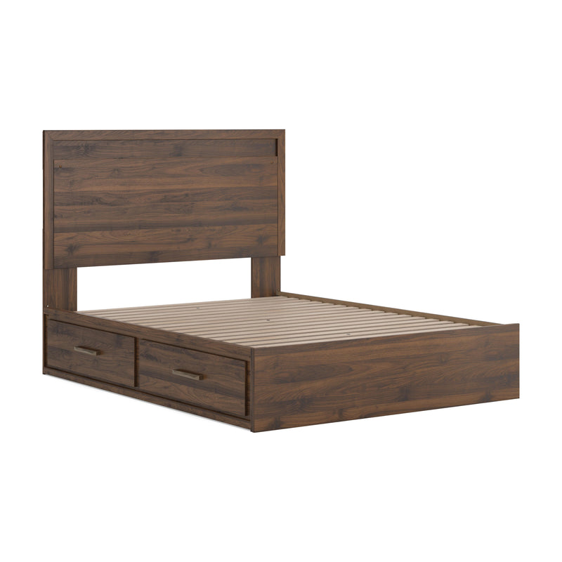 Janfyn Brown Queen Panel Bed with 2 Sided Storage - PCB1010B6