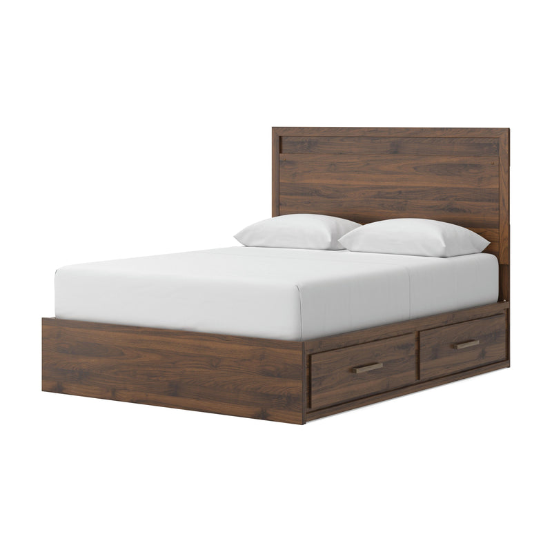 Janfyn Brown Queen Panel Bed with 2 Sided Storage - PCB1010B6