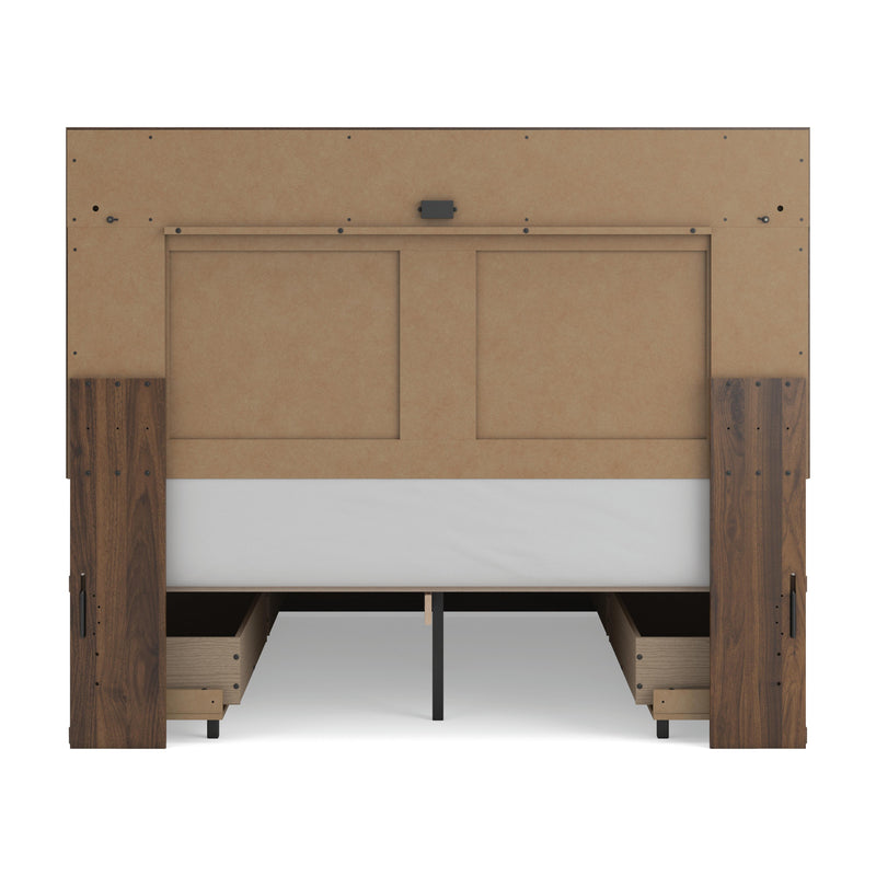 Janfyn Brown Queen Panel Bed with 2 Sided Storage - PCB1010B6