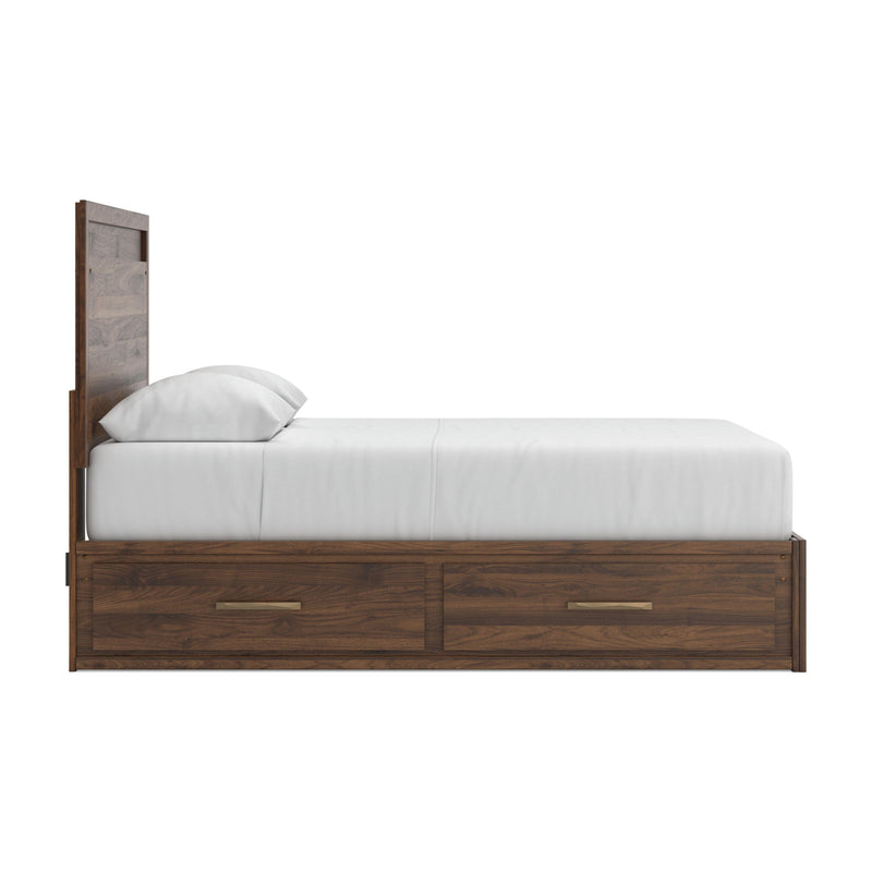 Janfyn Brown Queen Panel Bed with 2 Sided Storage - PCB1010B6