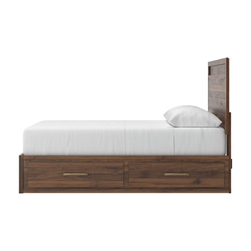 Janfyn Brown Queen Panel Bed with 2 Sided Storage - PCB1010B6